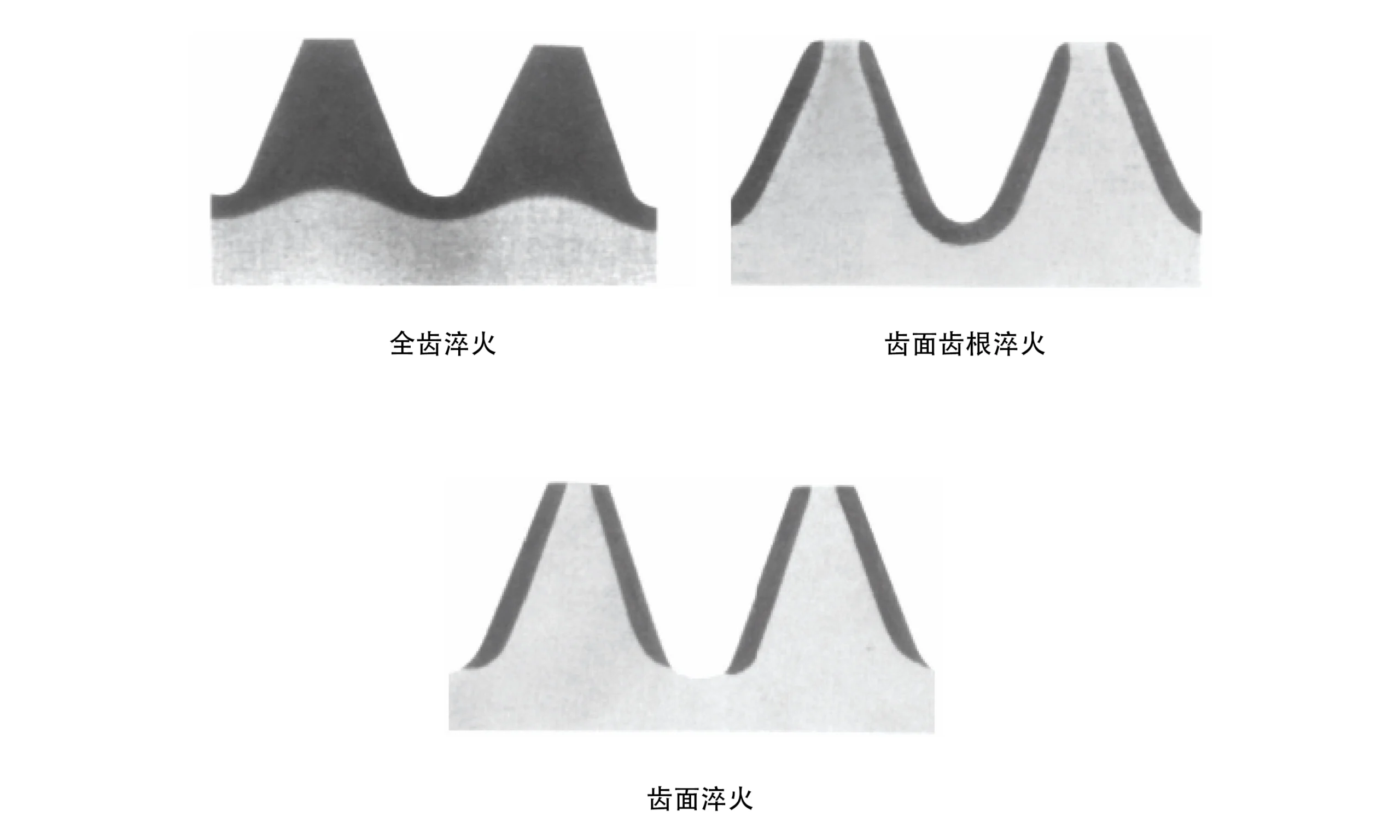 齿淬火热形示意图